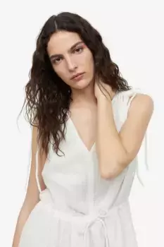 Платье со шнурками H&M, белый
