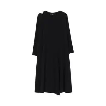 Платье со шнуровкой на плечах Ys, черное