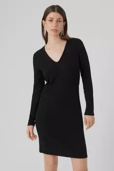 Платье со шпицем и люрексом Vero Moda, черный