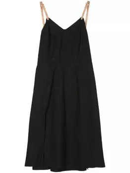 Платье со складками Prada, черный