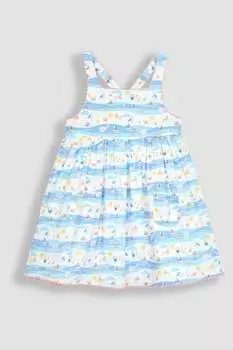 Платье со скрещенными бретелями на спине Jojo Maman Bb, синий
