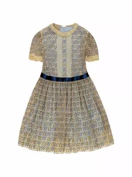 Платье со стразами Gucci, мультиколор