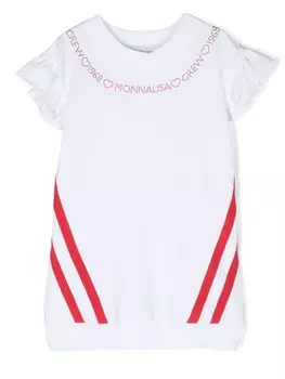 Платье со стразами Monnalisa, белый