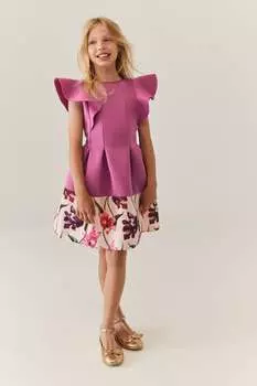 Платье со вставками из ткани скуба Baker by Ted Baker, фиолетовый