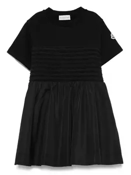 Платье со вставками Moncler Enfant, черный