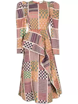 Платье со вставками Ulla Johnson, мультиколор