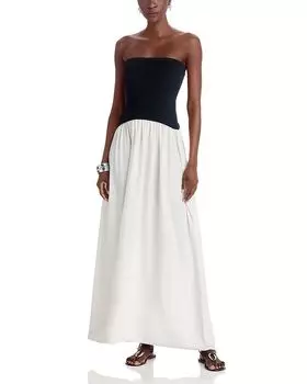 Платье Soglio без бретелек Solid & Striped, черный