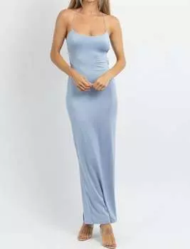 Платье Solange с открытой спиной синего цвета Fore