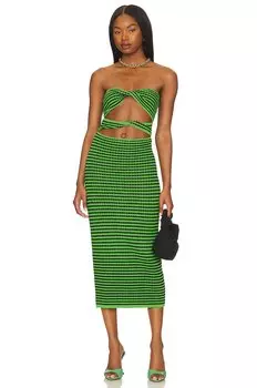 Платье Solid & Striped Ariana Twist, цвет Parakeet Blackout