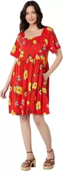Платье Sora с короткими рукавами Toad&Co, цвет Winterberry Floral Print