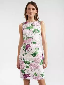 Платье-сорочка с цветочным принтом от фионы Hobbs, слоновая кость/разноцветный