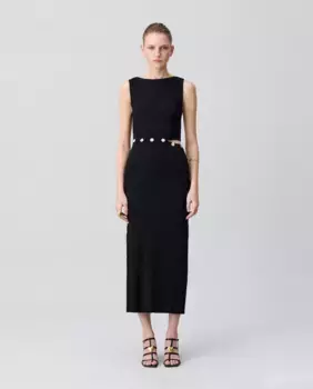 Платье средней длины из трикотажа Claudie Pierlot, черный