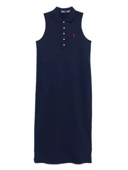 Платье средней длины с вышивкой Polo Pony Polo Ralph Lauren, синий
