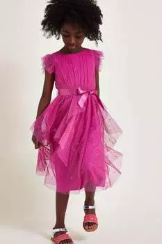 Платье Stacie каскадного кроя Monsoon, розовый