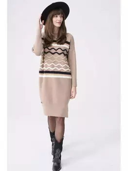 Платье стандартного кроя Blue Shadow, бежевый