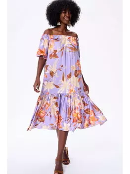 Платье стандартного кроя Blue Shadow, мультиколор