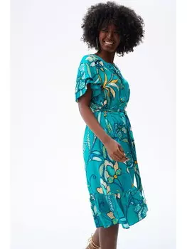 Платье стандартного кроя Blue Shadow, мультиколор