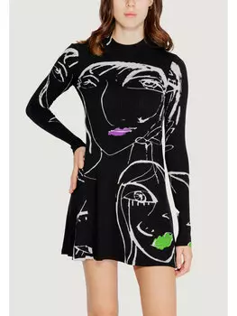 Платье стандартного кроя Desigual, черный