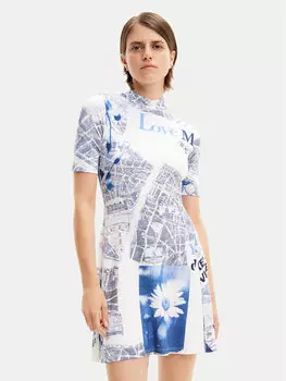 Платье стандартного кроя Desigual, синий