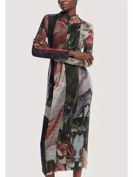 Платье стандартного кроя Desigual, зеленый