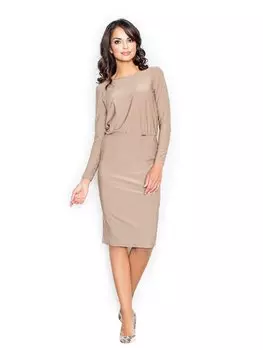 Платье стандартного кроя Figlfigl, бежевый