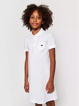 Платье стандартного кроя Lacoste, белый