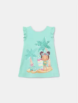 Платье стандартного кроя Mayoral, зеленый