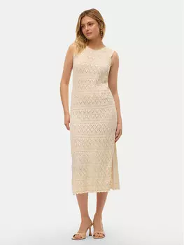 Платье стандартного кроя Vero Moda, экрю