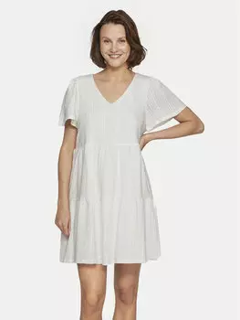 Платье стандартного кроя Vila, экрю