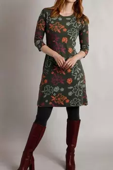 Платье Starshine из органического хлопкового джерси с принтом 100% Weird Fish, зеленый