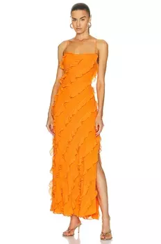 Платье Staud Elvire, цвет Nectarine