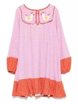 Платье Stella McCartney Kids с цветочным принтом, розовый
