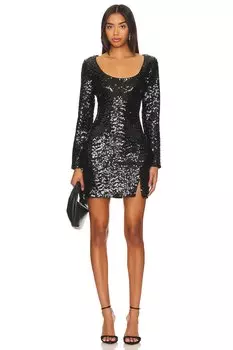 Платье Steve Madden Charity Sequin, черный