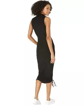 Платье Steve Madden Smoke Show Mock Neck Midi Dress, черный