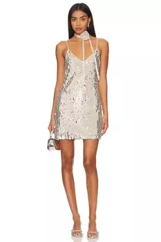 Платье Steve Madden Yasmin, серебряный