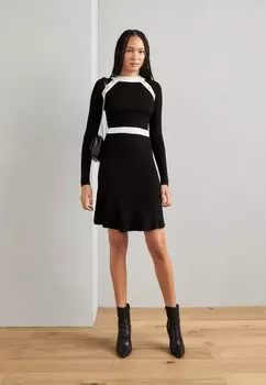 Платье Стич Anna Field, черно/белое