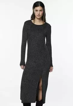 Платье Stitch Pieces MIDI PCMARY, черный