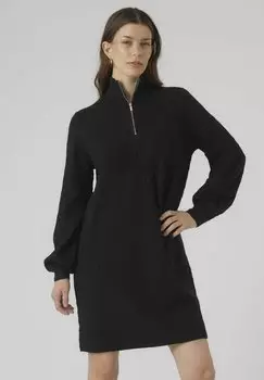 Платье Stitch Vero Moda HIGHNECK ZIP, черный