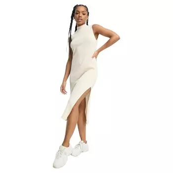 Платье Stradivarius High Neck Sleeveless Midaxi, экрю