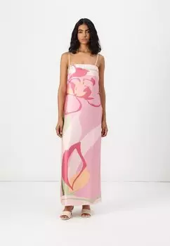 Платье STRAPLESS SLIP MAXI Abercrombie & Fitch, розовый