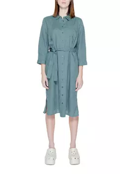 Платье Street One на пуговицах, зеленый