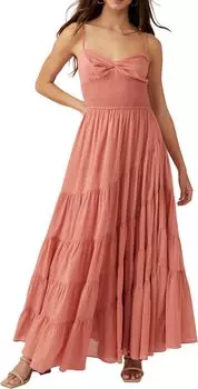 Платье Sundrenched Solid Maxi Free People, цвет Canyon Clay