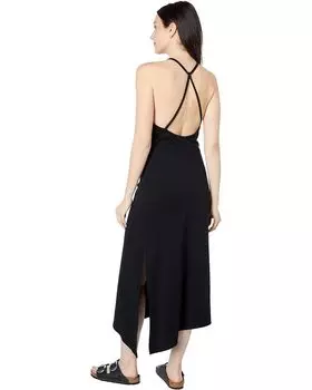 Платье SUNDRY Open Back Asymmetrical Dress in Cotton Modal, черный
