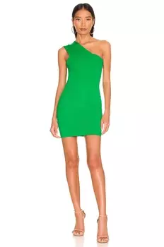 Платье superdown Rockie One Shoulder, зеленый