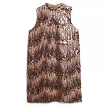Платье Superdry A-Line Sl Sequin sleeveless short, розовый