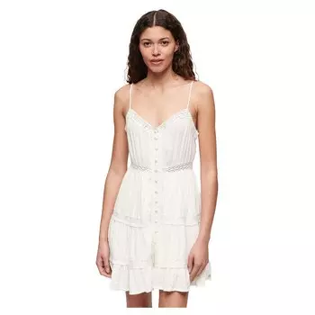 Платье Superdry Alana Lace Trim Short, синий