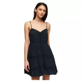 Платье Superdry Alana Lace Trim Short, черный