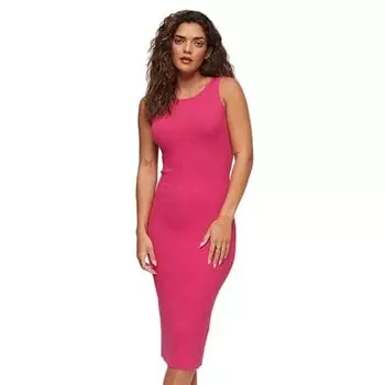 Платье Superdry Backless Knitted, розовый