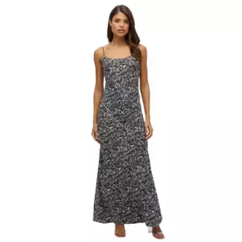 Платье Superdry Bias Cut Maxi Slip long, серый