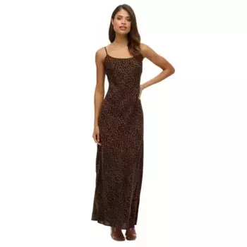 Платье Superdry Bias Cut Maxi Slip long, коричневый